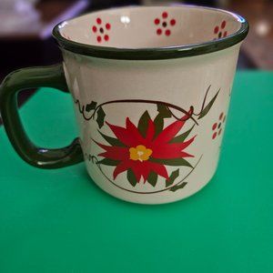 temtations holiday coffee tea hot chocolate mug with cardinals new w/box